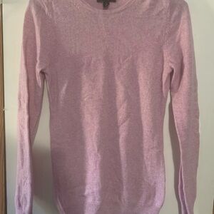 Charter Club Luxury Pure Cashmere Crewneck Sweater. Heathered Pink. Size S
